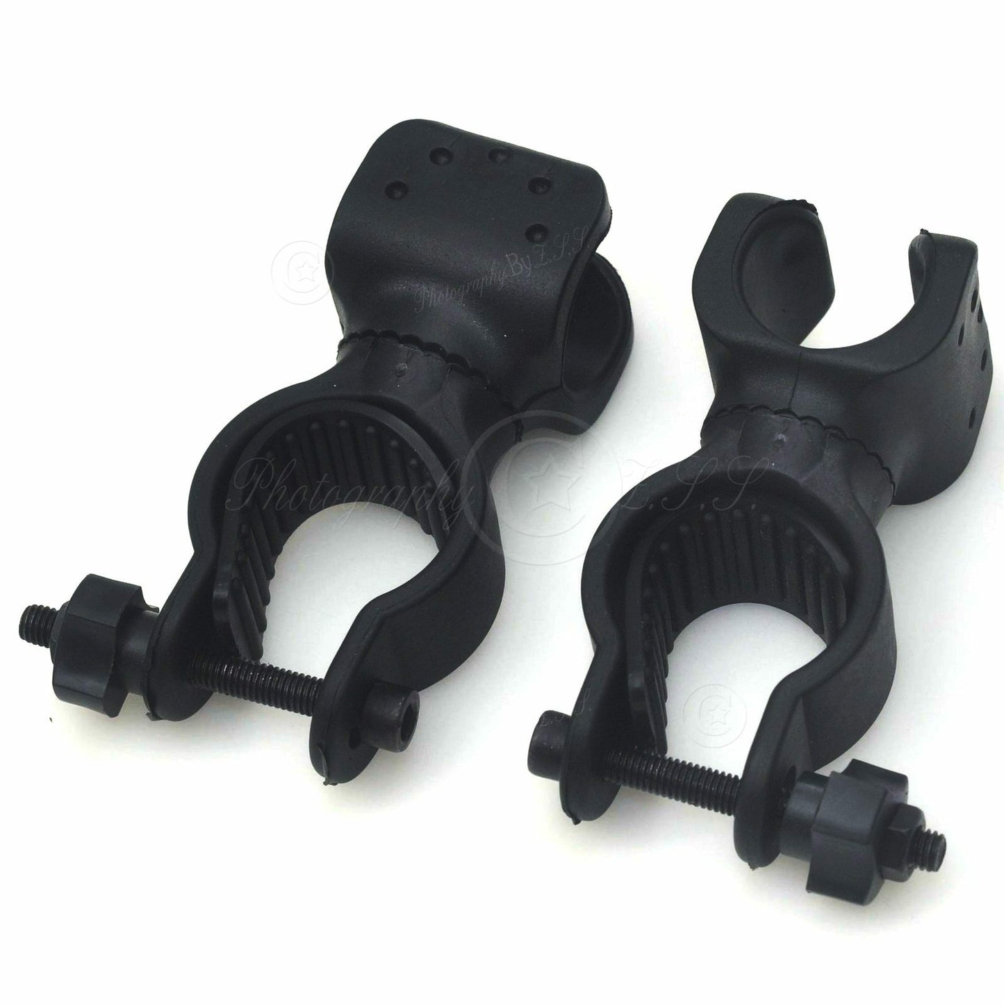 2x Bicycle LED Flashlight Bracket 360° Holder Mount Soft Bike Quick Release Clip