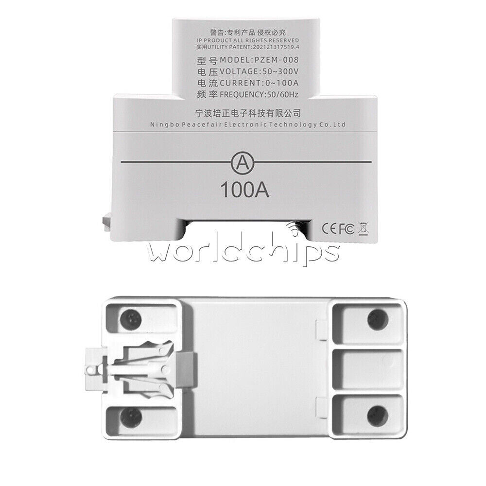 AC 50V-300V 100A Digital Power Energy Voltmeter Ammeter Watt Kwh Power Meter