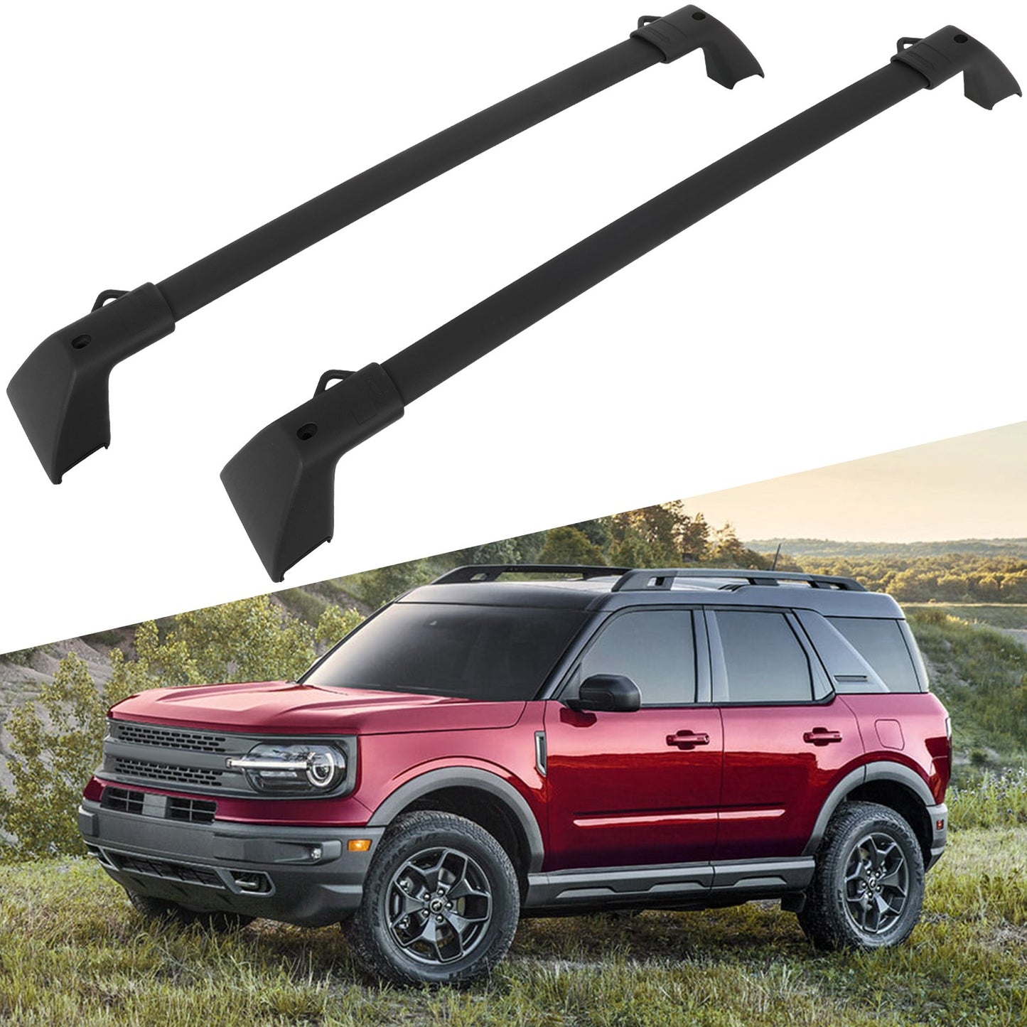 Roof Rack Cross Bar Set For 2021-2023 Ford Bronco Sport First Edition Badlands