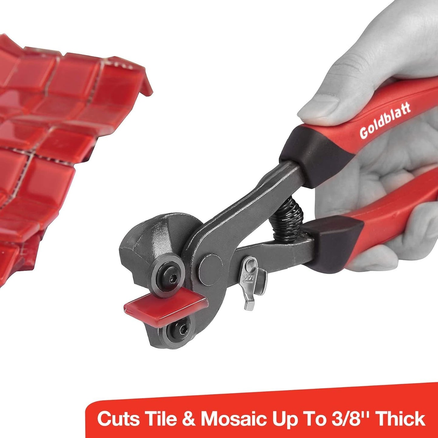 2 Piece Glass Tile Nippers Set - Heavy Duty Wheeled Glass Mosaic Nipper & Hd Cer