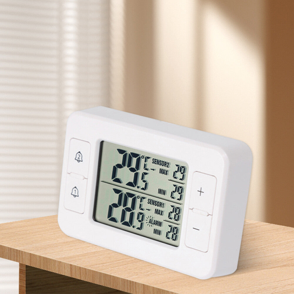 Digital LCD Fridge Thermometer Magnetic Home Refrigerator Thermometer with Alarm