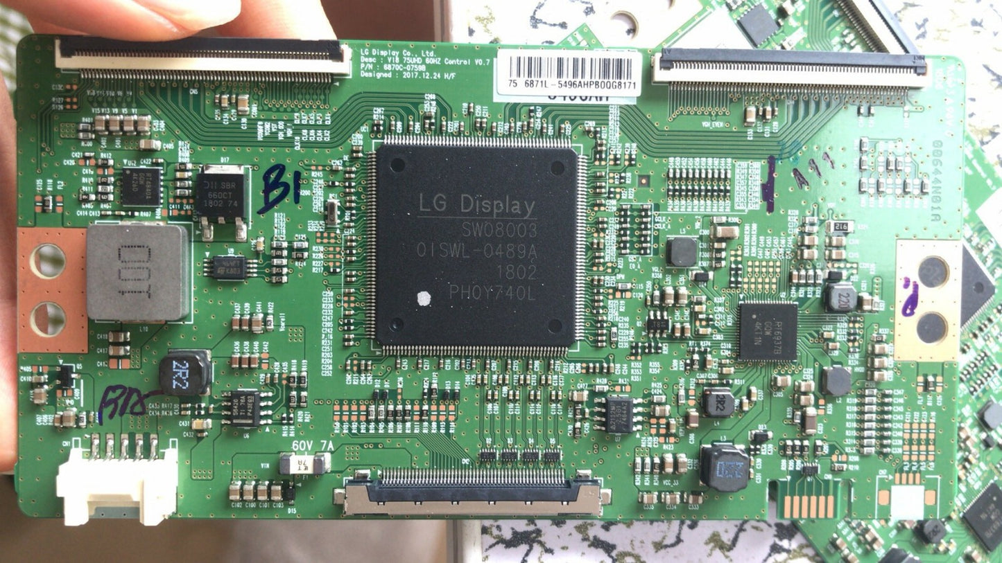 LG 75UK6570PUB T-Con Board (6870C-0759B) 6871L-5496A