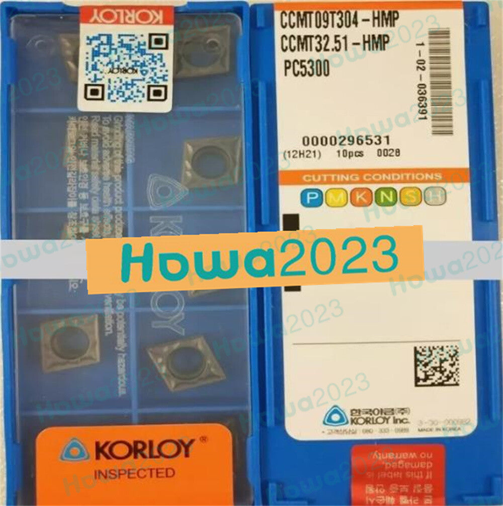 10Pcs/BOX KORLOY CCMT09T304-HMP PC5300 CCMT32.51-HMP Carbide Insert Blade