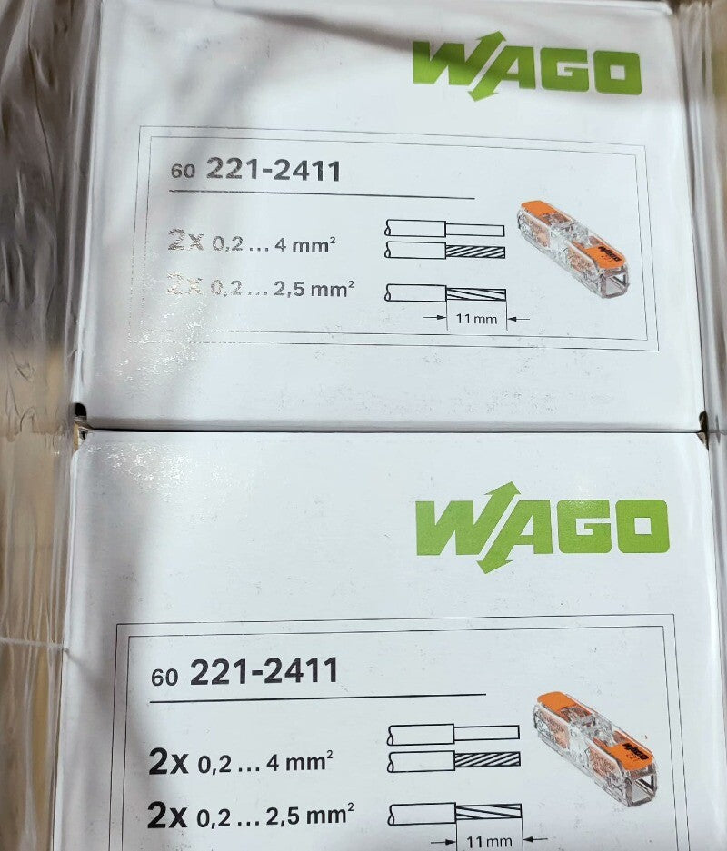 60pcs WAGO Measurement and Control Connector Wiring Terminals   221-2411