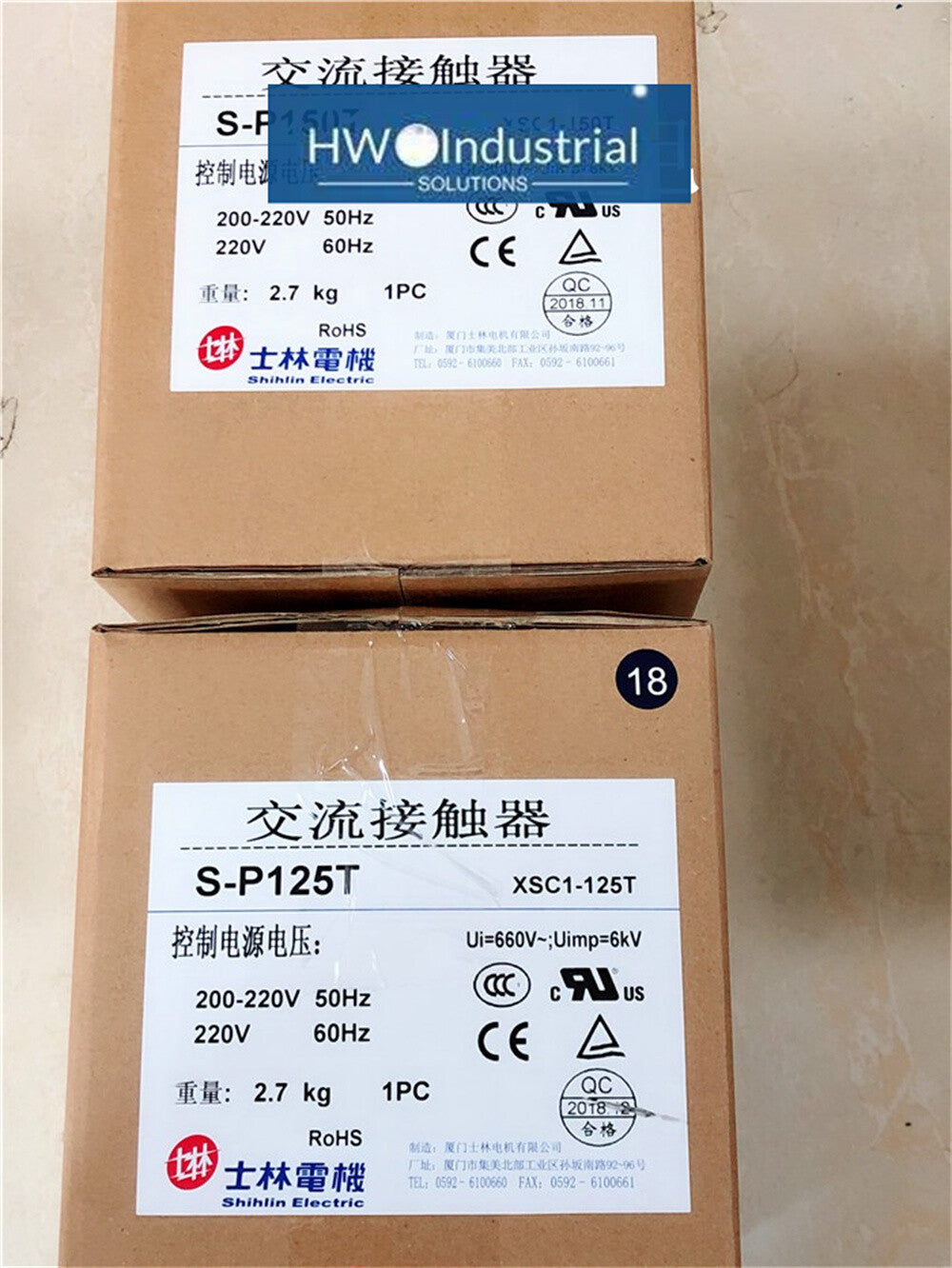 1/piece  Shihlin SP Series AC contactor S-P125T Coil Voltage AC220V