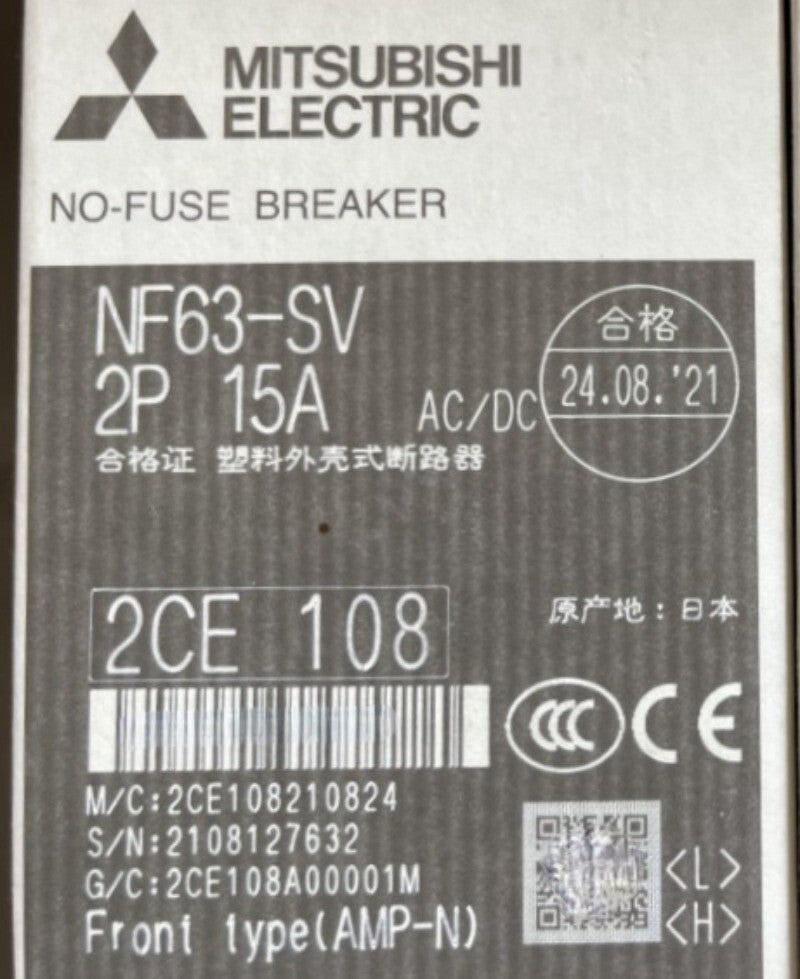 1pcs Mitsubishi Circuit Breaker NF63-SV 2P 15A 1110007093