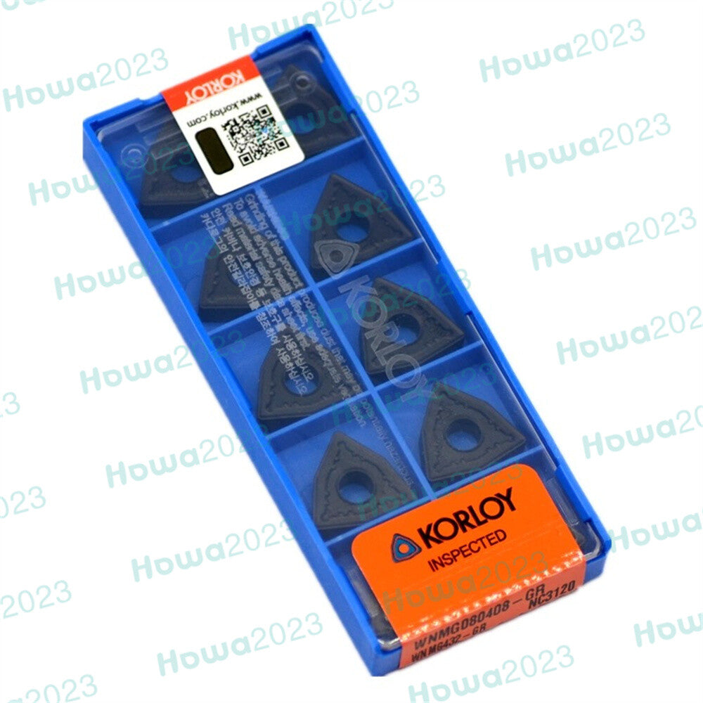 10Pcs/Box KORLOY WNMG080408-GR NC3120 WNMG432-GR Carbide Inserts Turning Blade