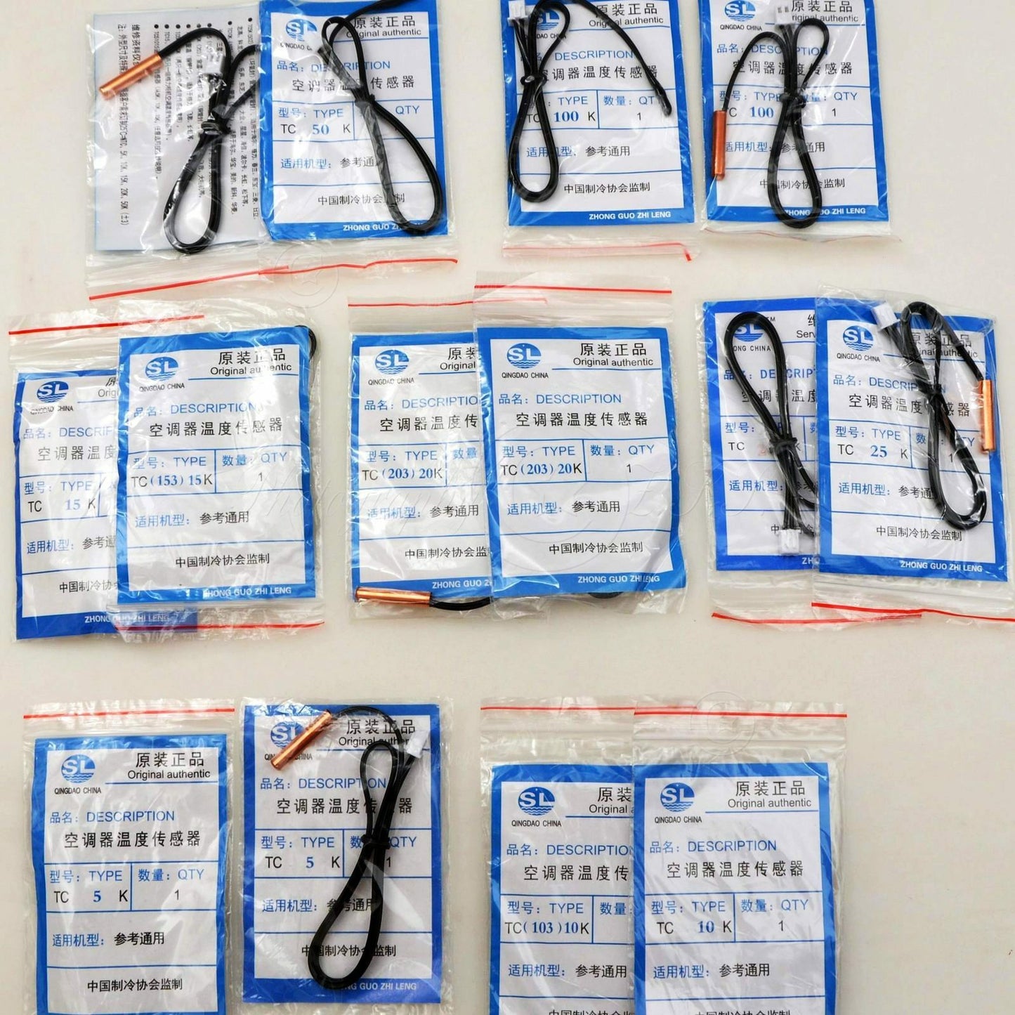 7in1 In&Out Air Conditioner Temperature Sensor Kit 5-100K For Gree Daikin Haier