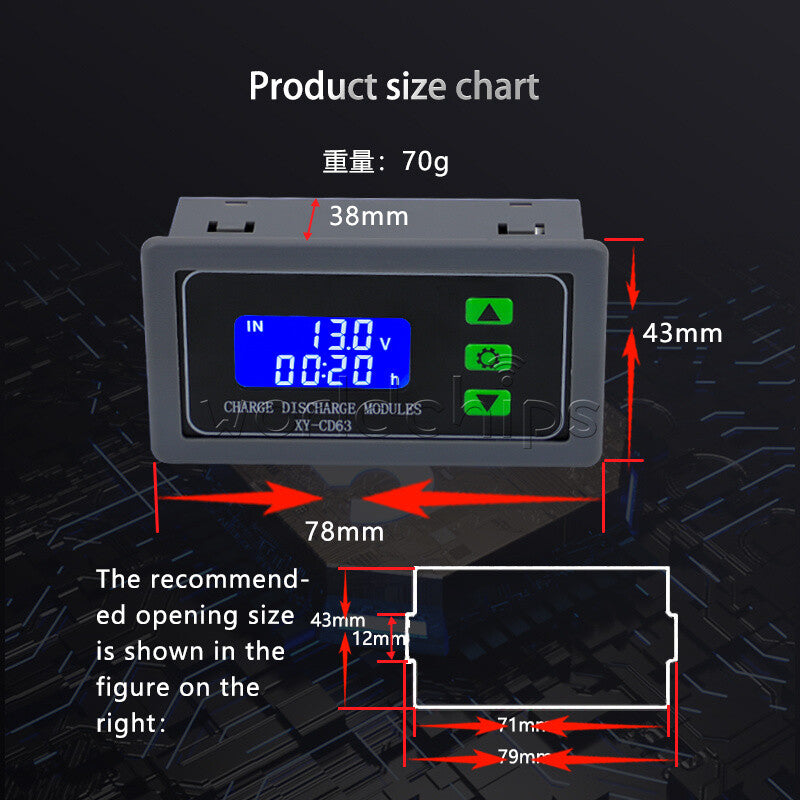 30A CD63L battery charging control module full power-off DC voltage protection