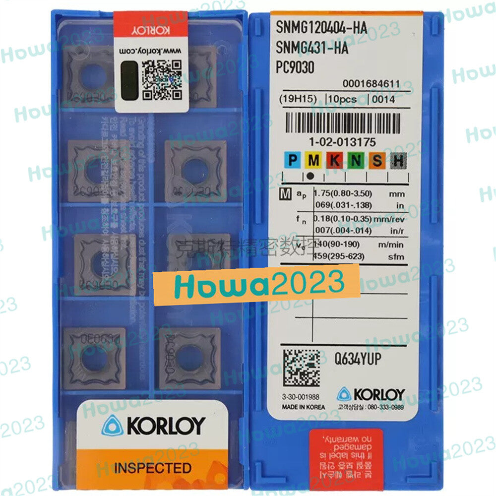 10Pcs/Box KORLOY SNMG120404-HA PC9030 SNMG431-HA Carbide inserts Turning blade
