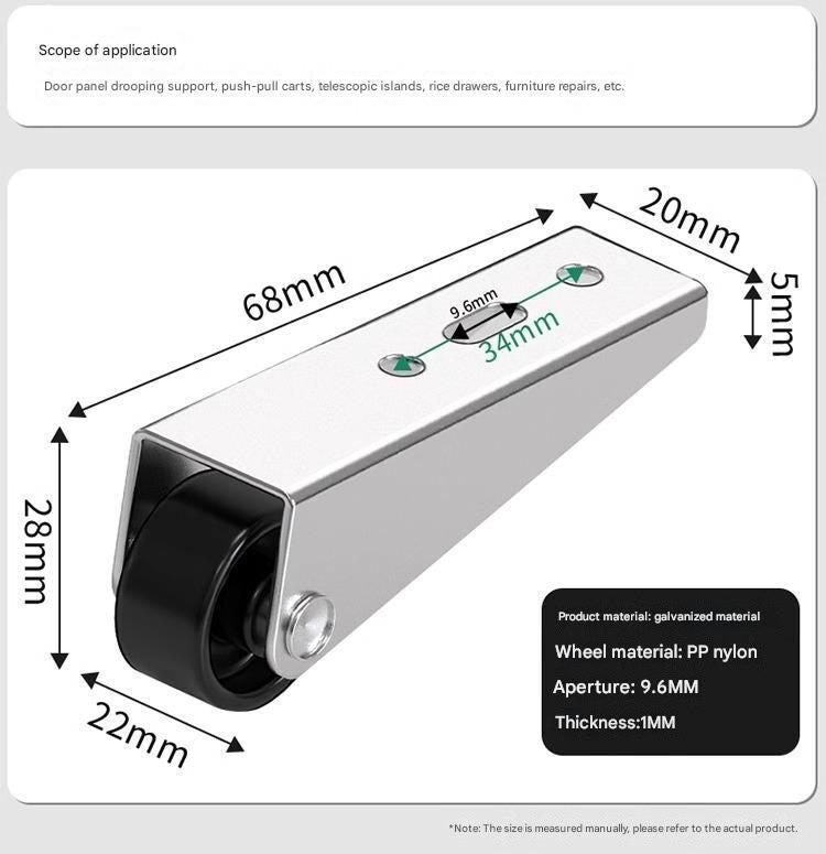 Door Bottom Sagging Repair Pulley Sliding Door Wheel File Cabinet Bottom Roller
