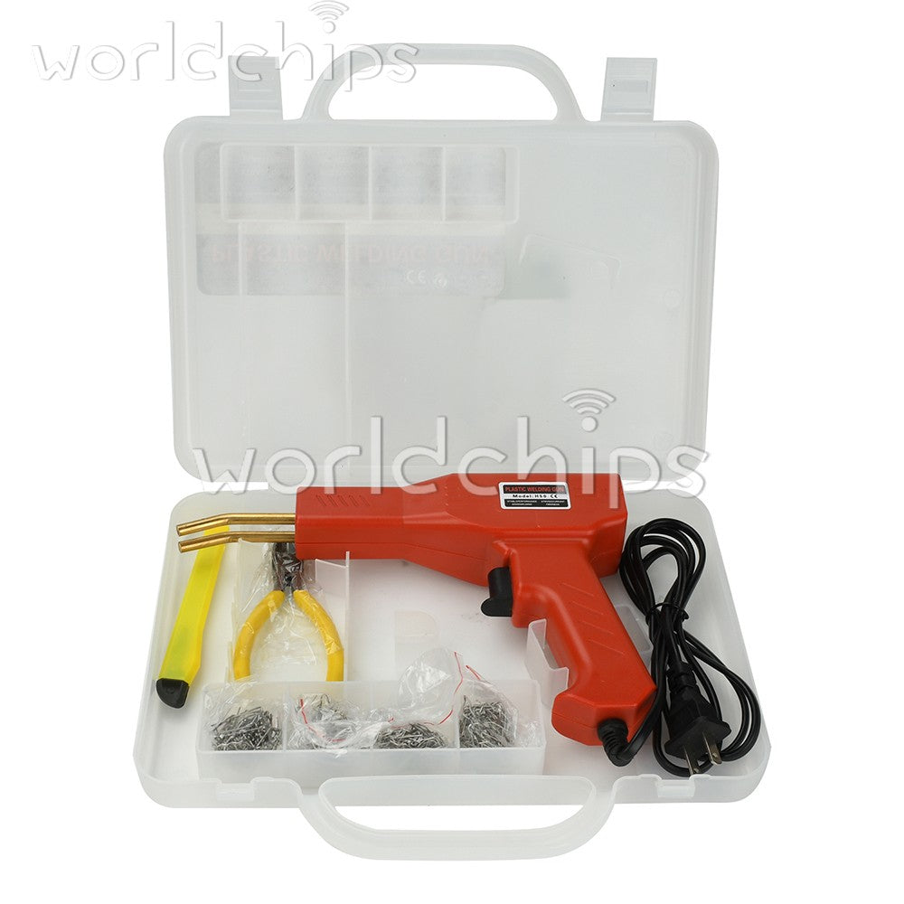 Hot Stapler Car Bumper Fender Fairing Welder Gun Plastic Repair Kit 600 Staples