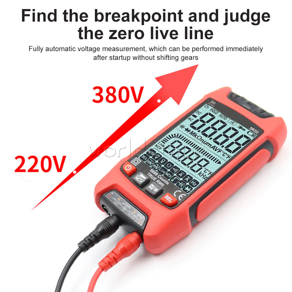 Backlight Digital Multimeter Voltmeter Resistance Capacitance Transistor Tester
