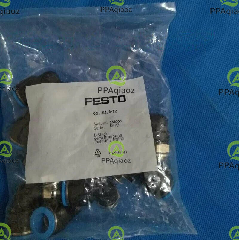 10PC  FESTO QSL-G1/4-12 186351 Socket Fitting Free Shipping QSLG1412