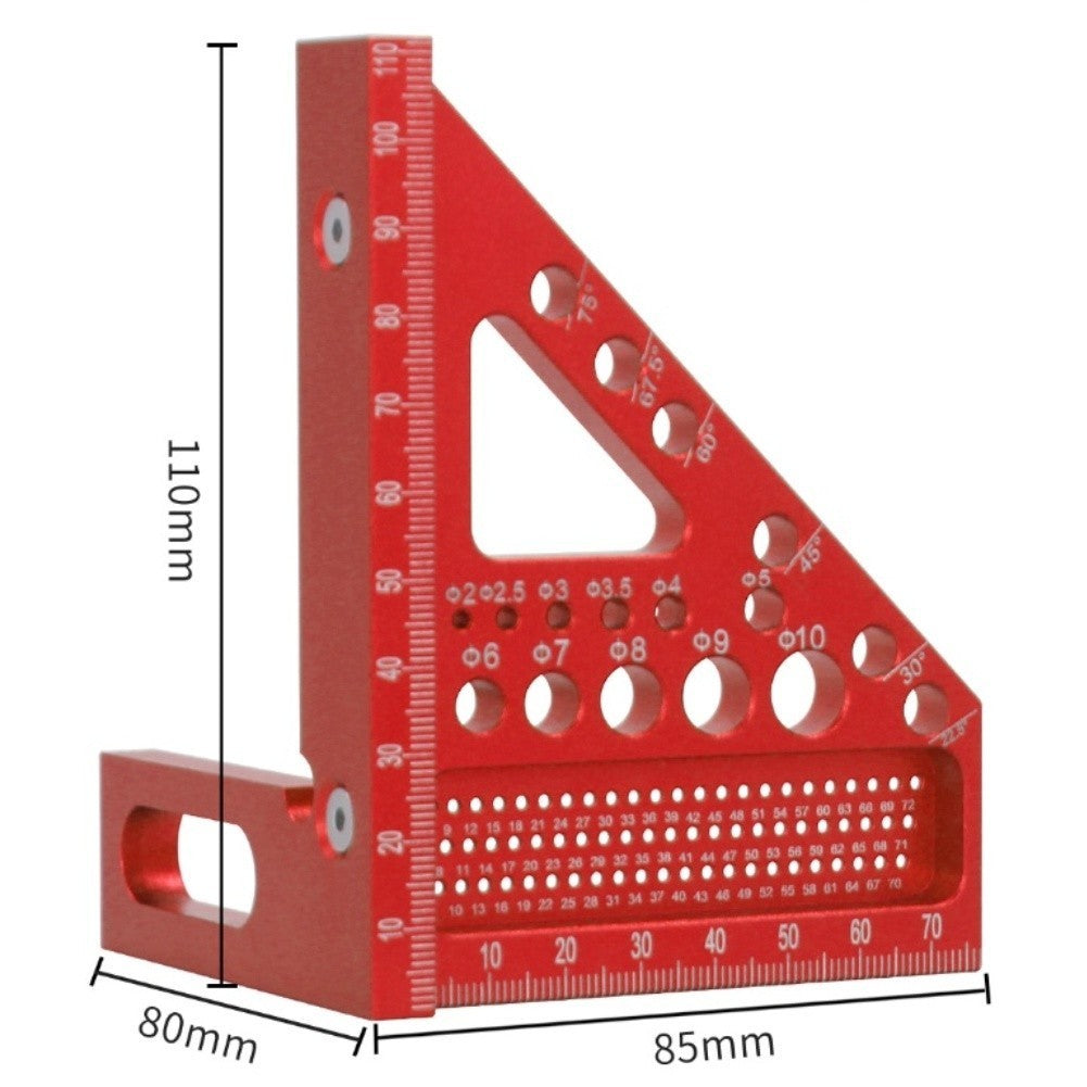 Woodworking Scribing Ruler with 22 5 to 90 Degree Angle Measurement Range