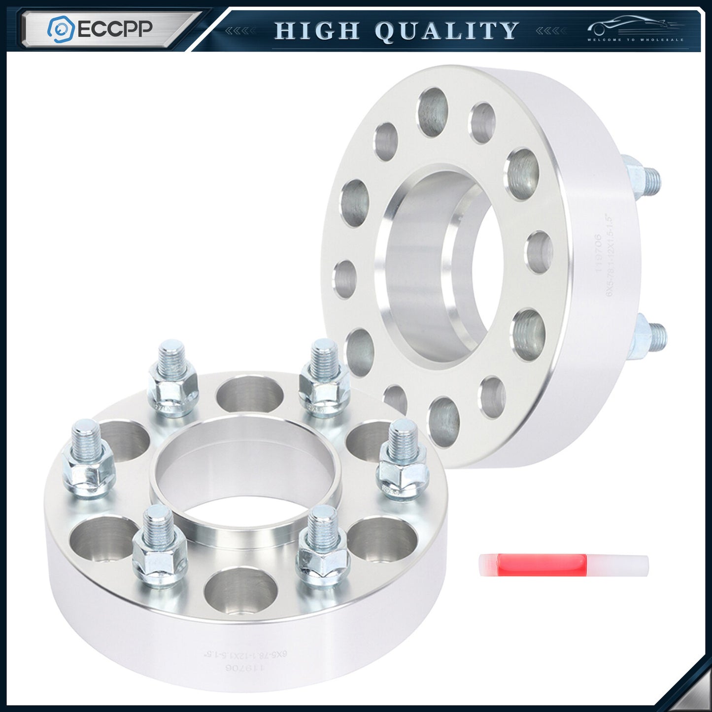 2 Pcs 1.5" 6x5 Hub Centric Wheel Spacers 12x1.5 For Chevy Trailblazer GMC Envoy