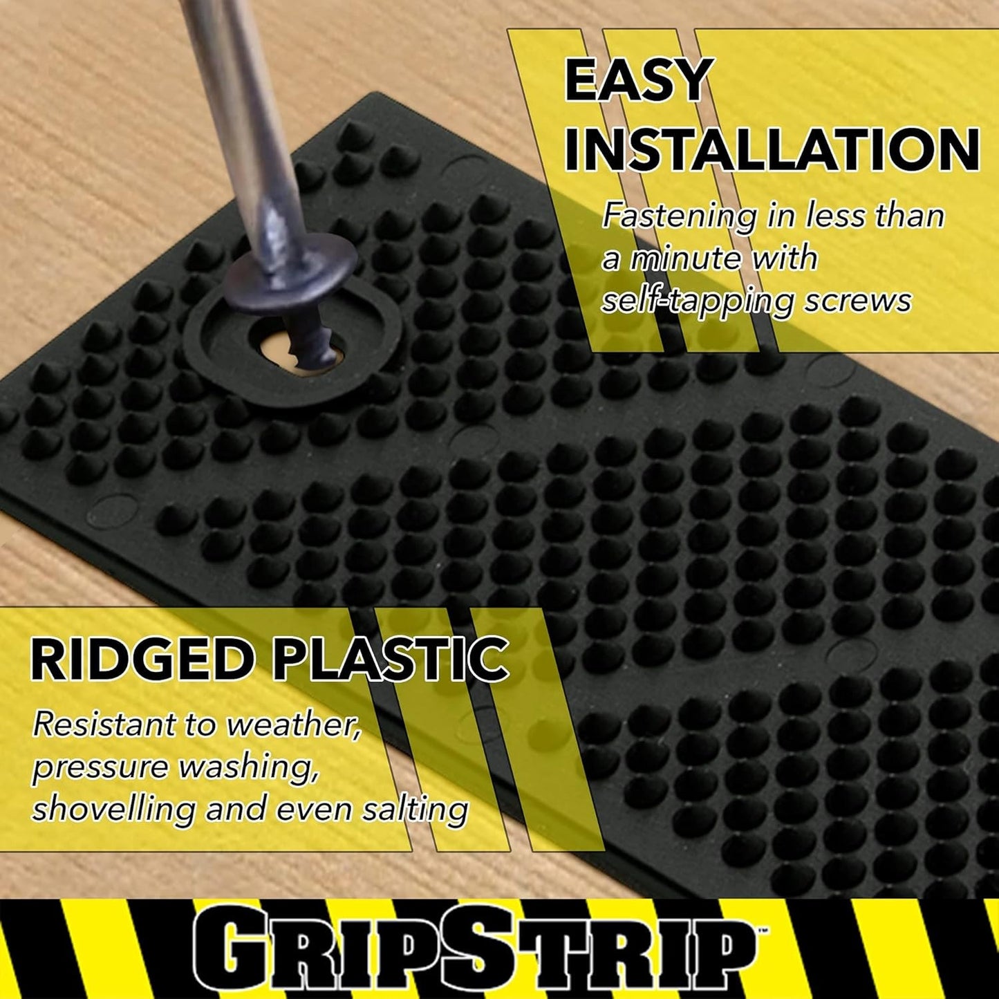 Anti-Slip Treads, 8-Pack, 32"x2", Black, Outdoor Safety Strips