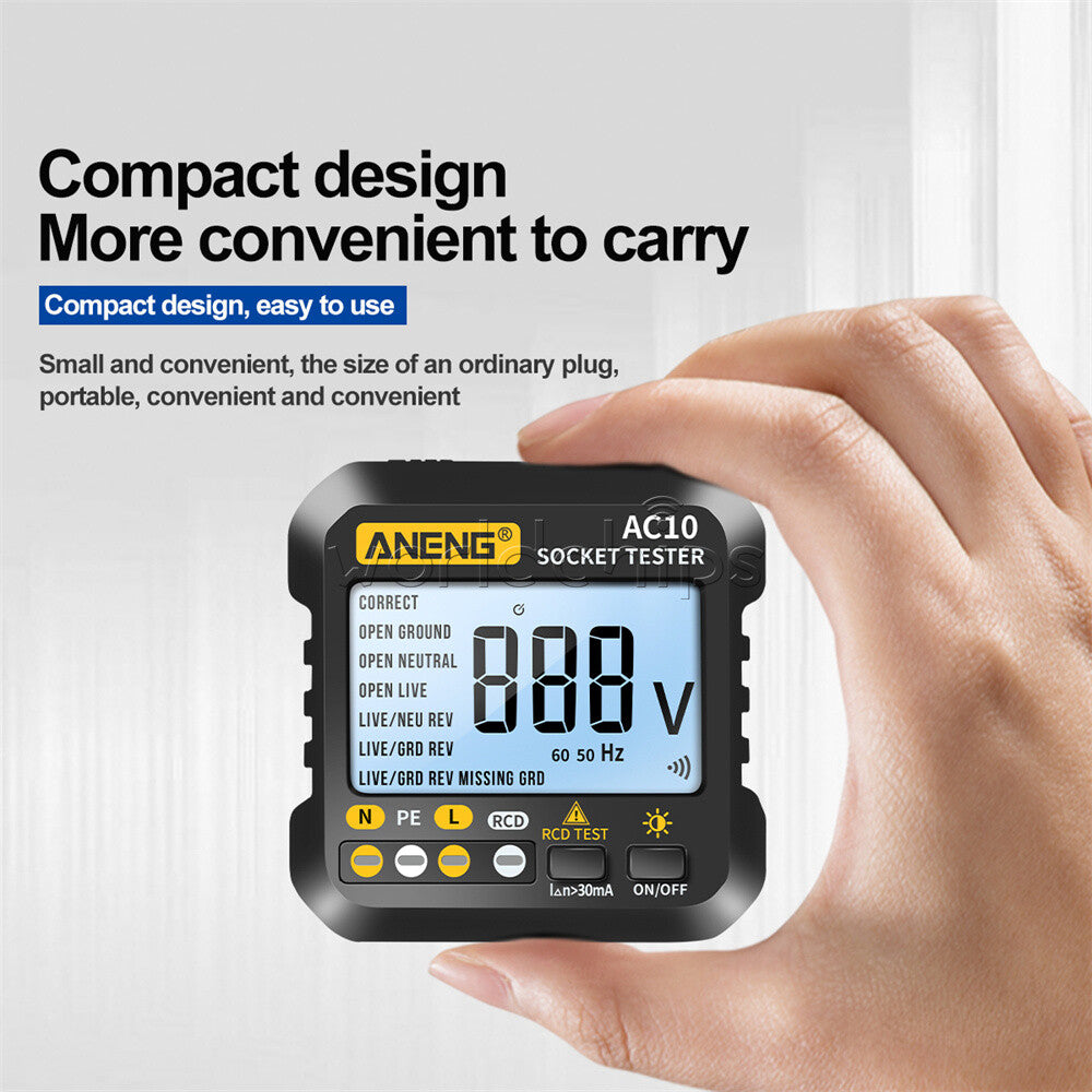 ANENG AC10 Socket Tester Voltage Test Zero Line Plug Polarity Phase Detector