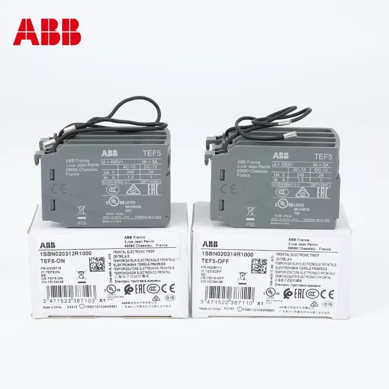 1/pieces  ABB Power-on Delay Head TEF5-ON Contactor Timer Module