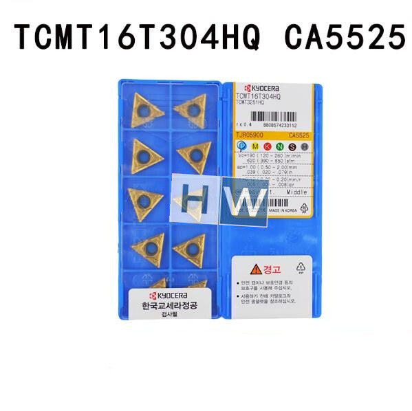 BOx/ 10PCS Kyocera CNC Blade TCMT16T304HQ CA5525 Triangular Blade