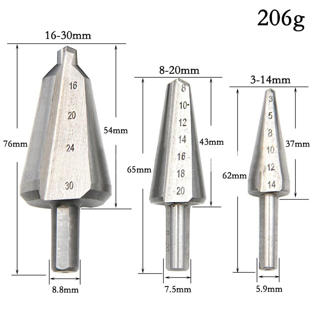 Drill Bit Taper 6/8/10mm Shank Cone Cutter Construction Site Decoration