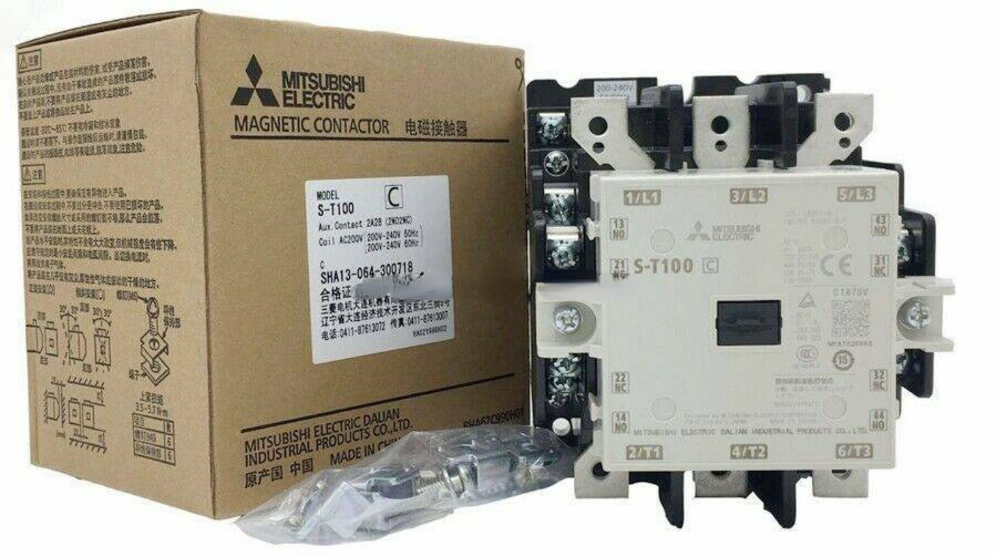 1pcs Mitsubishi AC Contactor S-T100 AC200V 2A2B C 1110015620