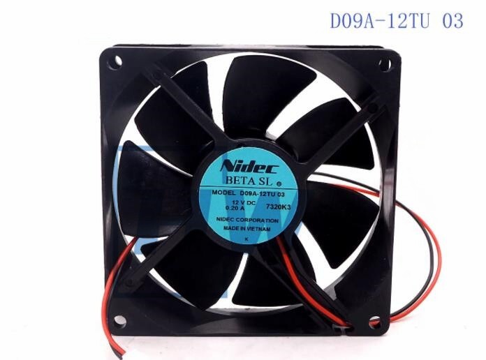 1Pc   D09A-12TU 03 NIDEC 12V 0.20A 92*92*25  Inverter Cooling Fan