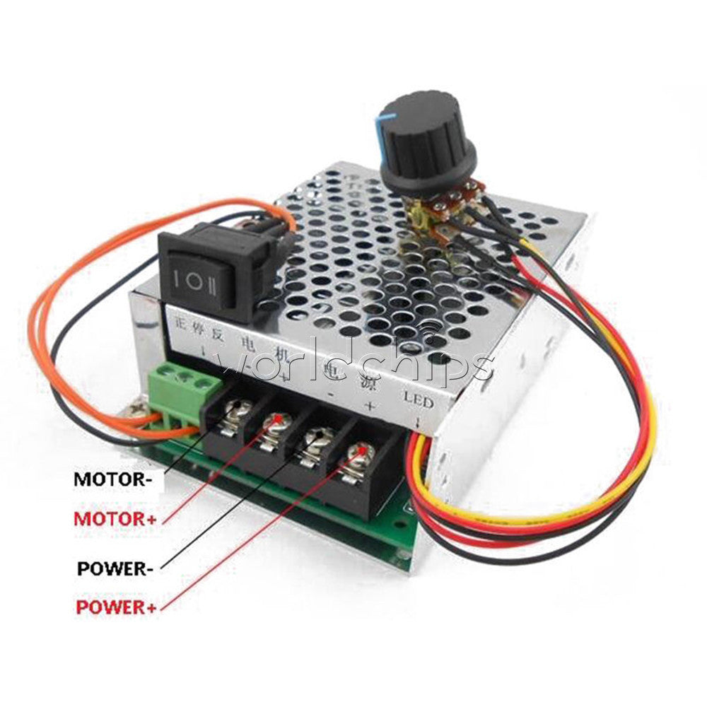 40A 10-50V PWM DC Motor Speed Control Controller CW CCW Reversible Pulse Driver