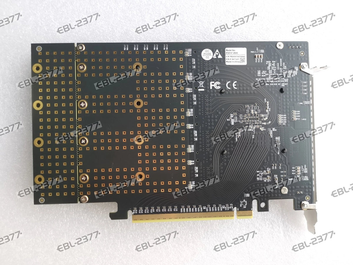 PCIe 3.0 X16 PLX8747 to 4 Port M.2 NVMe SSD Adapter Expansion Card Mkey Nvme