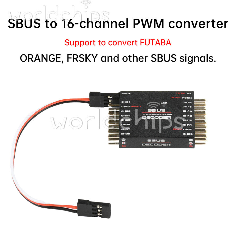 DIY SBUS To PWM/PPM Decoder 16 Channel Converter Receiver Signal Transverter
