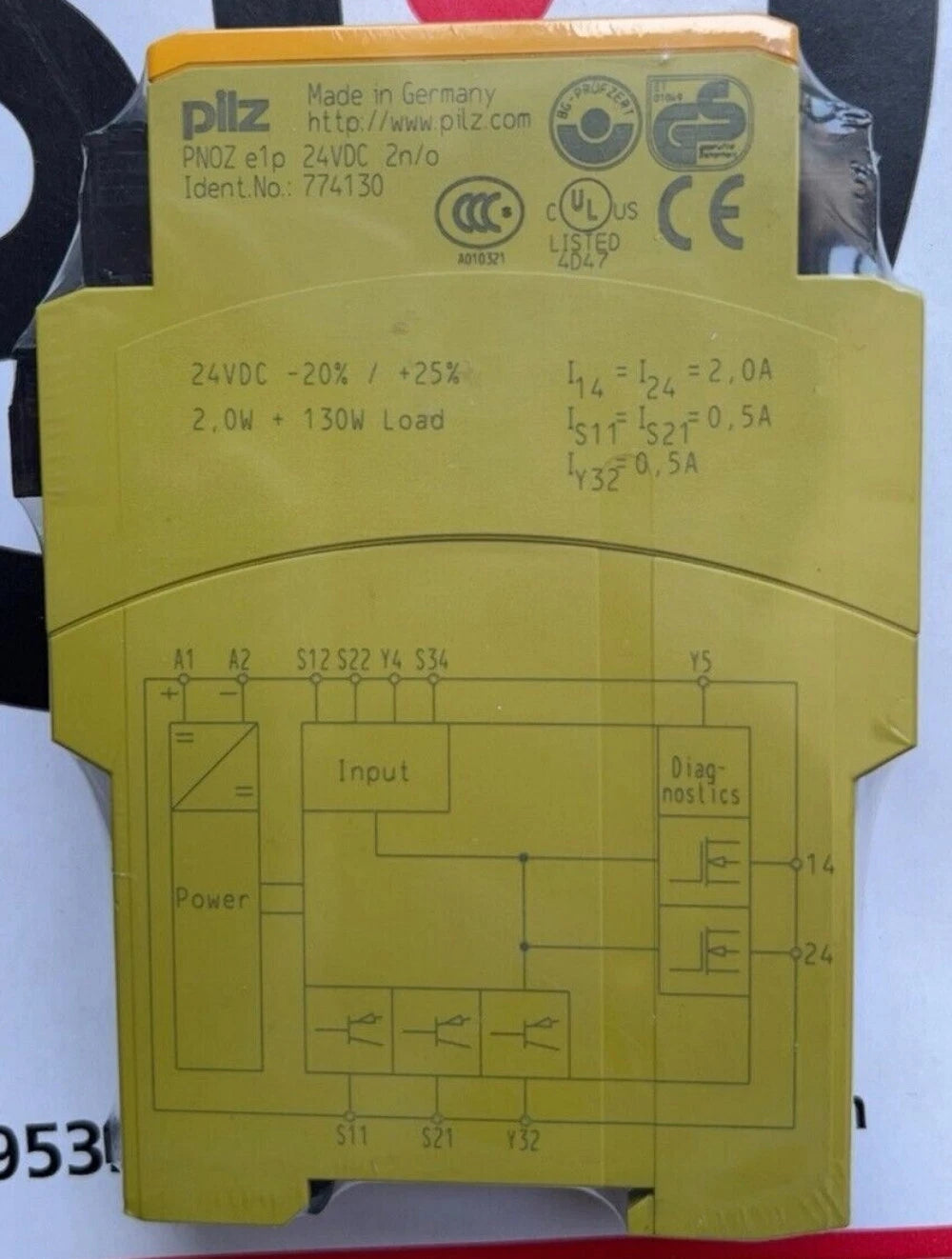 PILZ PNOZ E1P 774130 24VDC 2so Safety Relays #P
