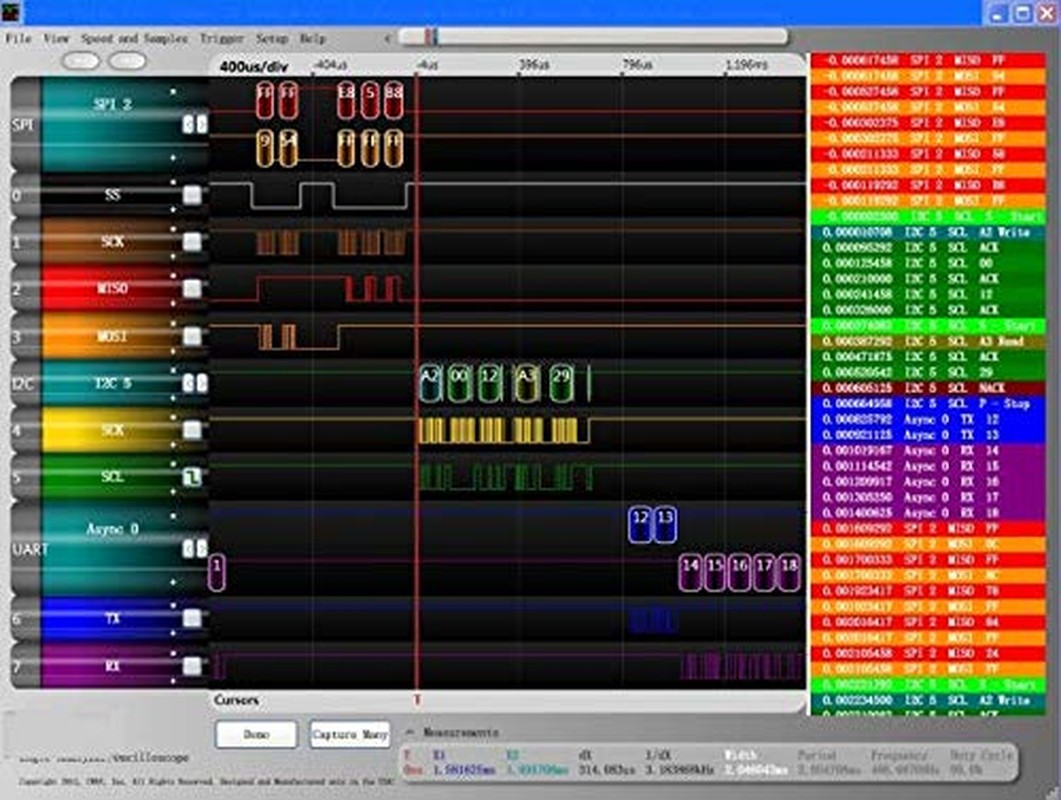 USB Logic Analyzer Device with EMI Ferrite Ring USB Cable 24Mhz 8CH 24Mhz 8 Chan