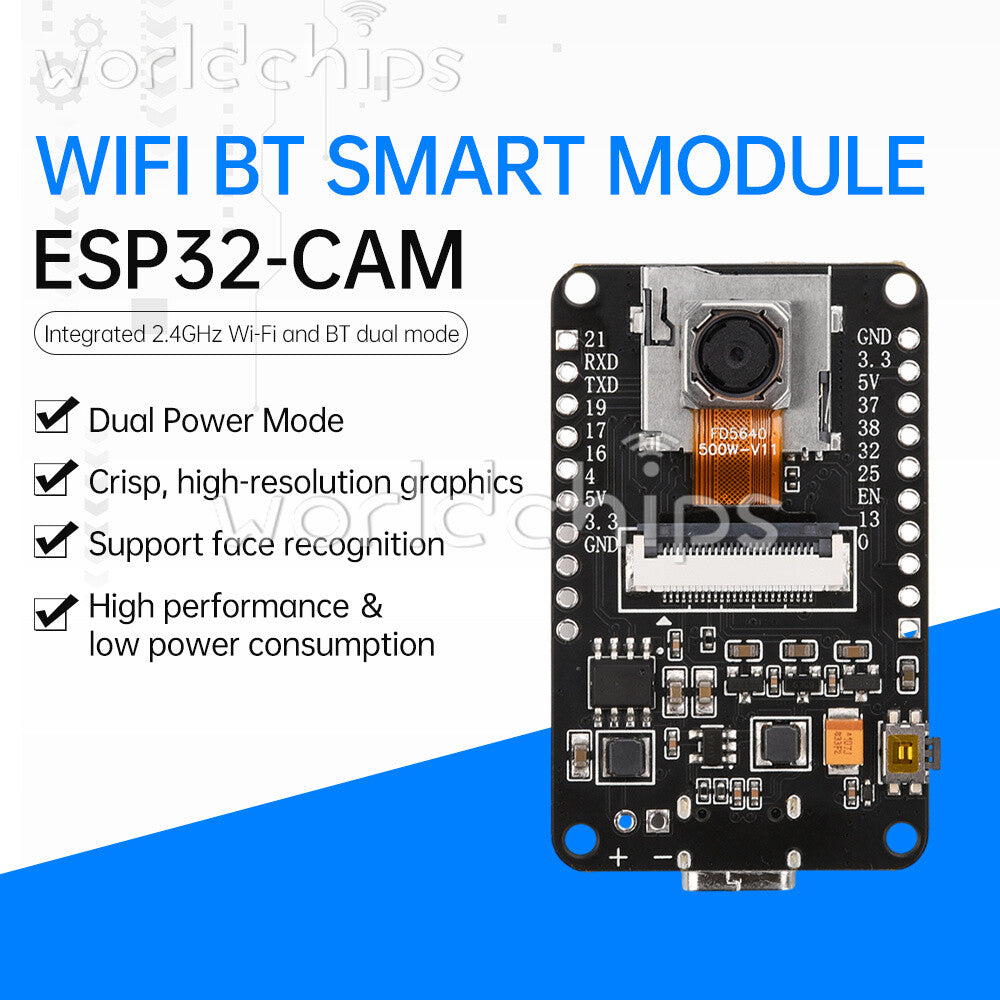 OV5640 ESP32-CAM Camera Module Kit WIFI Bluetooth Development Board 500W Pixel