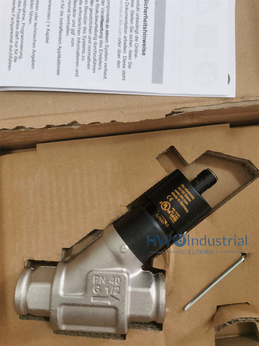 1/Piece  SBY332  IFM Flow Sensor Check Valve Flow Meter