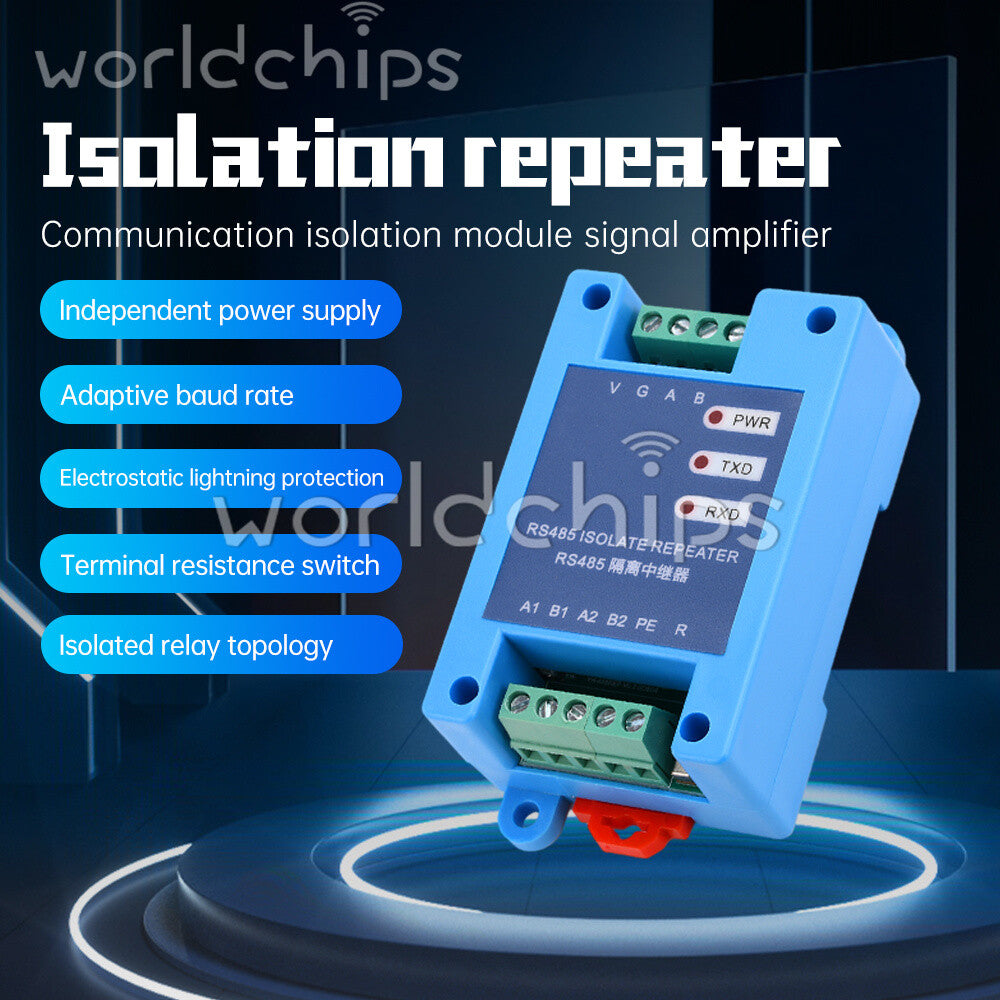 RS485 Wireless Transceiver Board Modbus RTU Module Communication Isolation DIN35