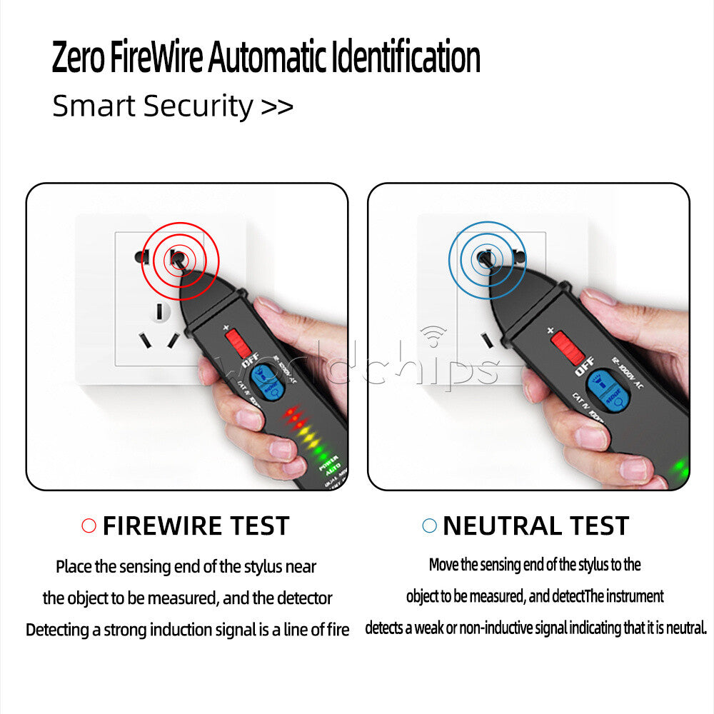 BSIDE AVD07 Non-contact Voltage Tester Pen AC Voltage Detector W/ LED indicator