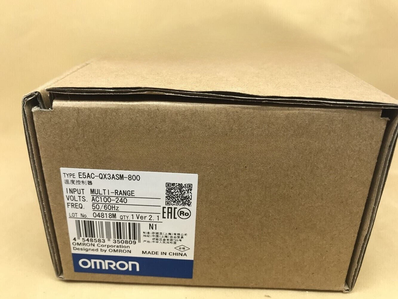 1PCS   OMRON E5AC-QX3ASM-800 temperature controller