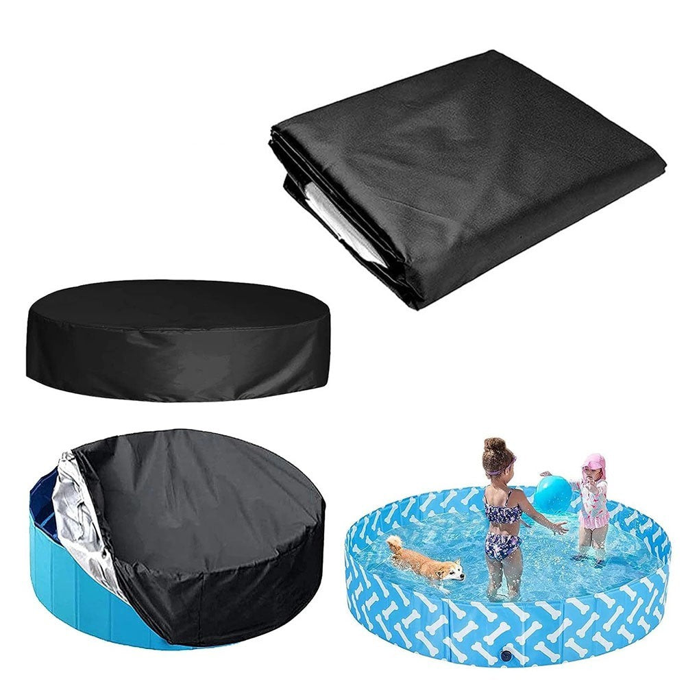 Round Pet Bath Tub Cover with Drawstring for Easy Attachment and Removal