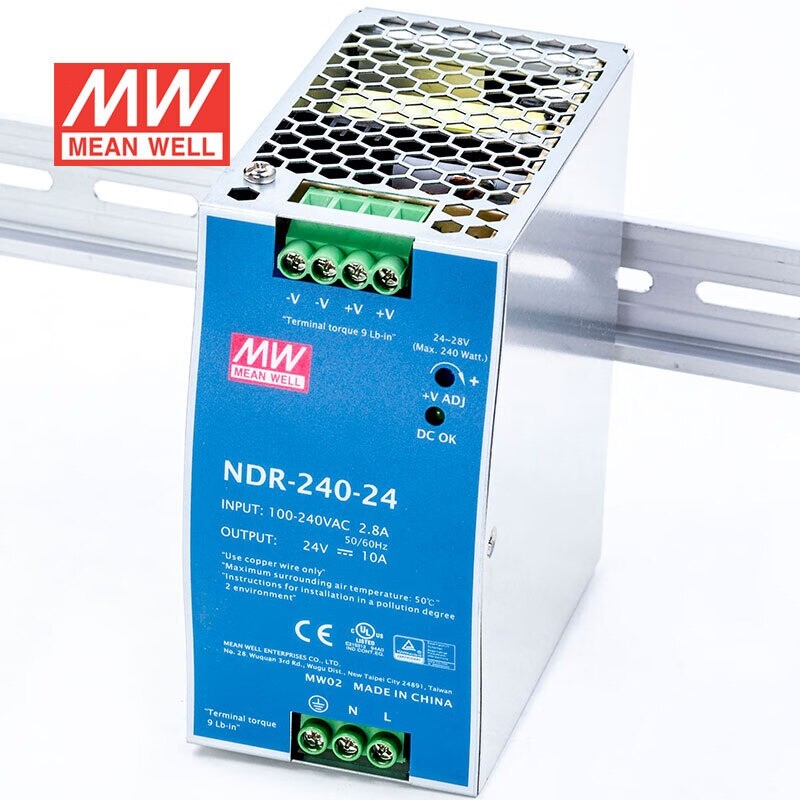 Mean Well NDR-240-24 NDR-240-48 Industrial DIN rail power supply 24V 48V 10A 5A