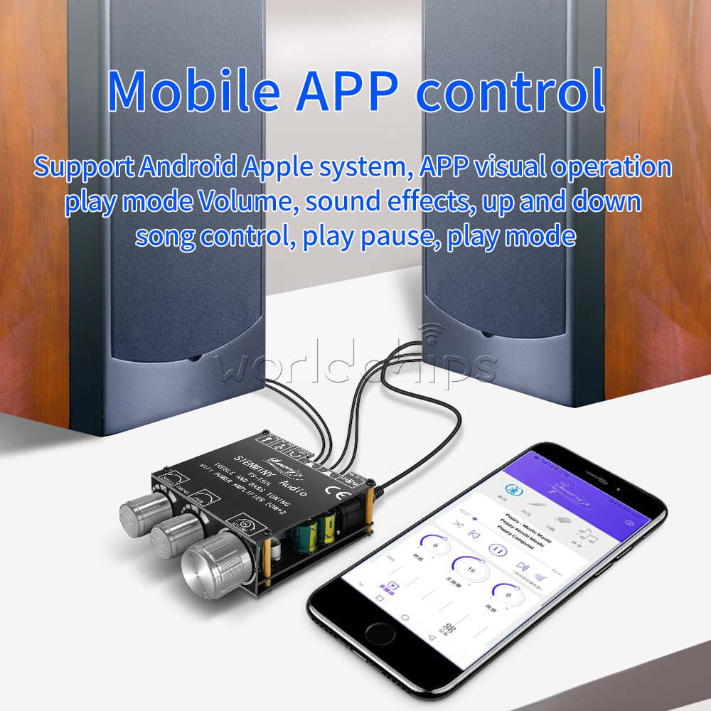 YS-T50L HiFi AUX Audio Bluetooth 5.1 Stereo Digital Power Amplifier Board Module