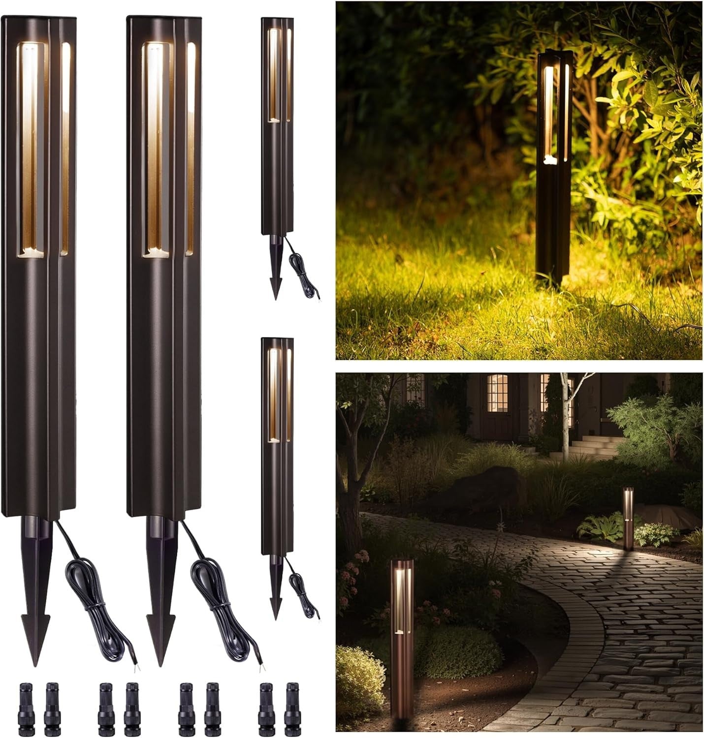 Low Voltage Pathway Lights, LED Landscape Path Lights, Outdoor Waterproof IP65,