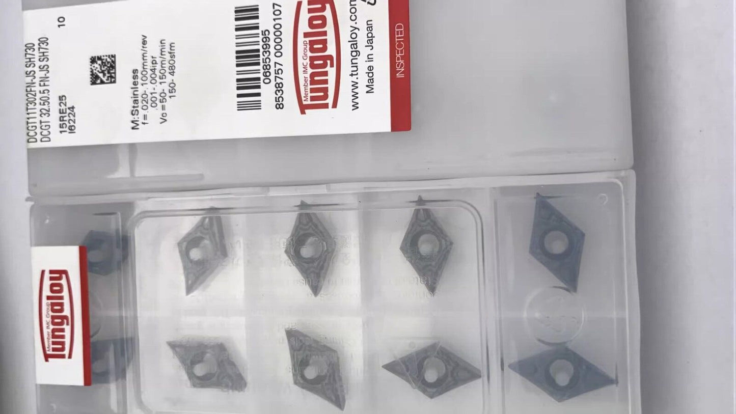 10pcs/BOX Tungaloy DCGT11T302FN-JS SH725 DCGT32.50.5FN blade Carbide Inserts