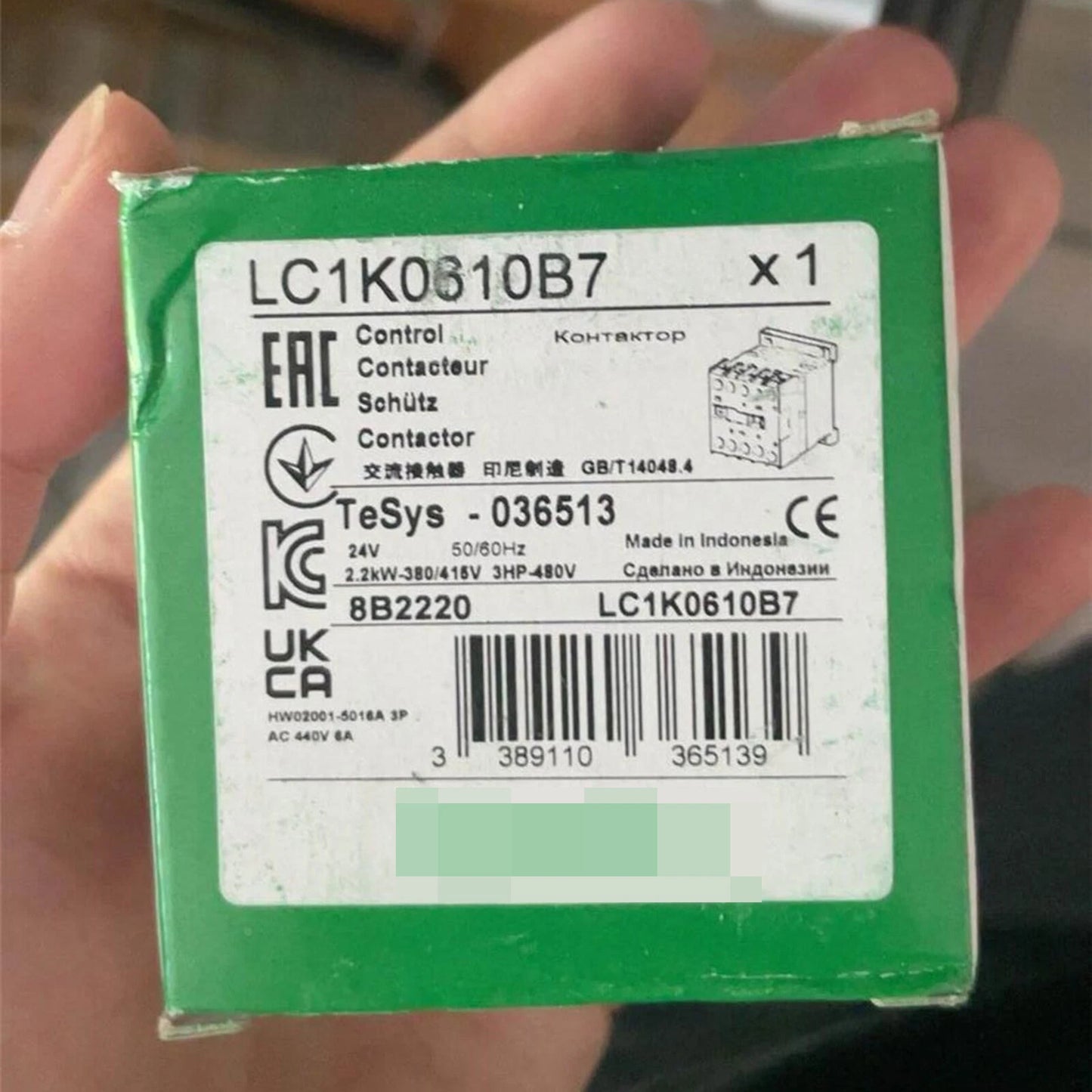 1PC  Schneider contactor LC1K0610B7 AC24V in box Fast Delivery #P