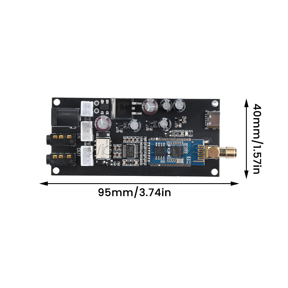 QCC3034 Bluetooth5.1 Decoder PCM5102A Decoding SBC SAAC APTX Audio Decoder Board