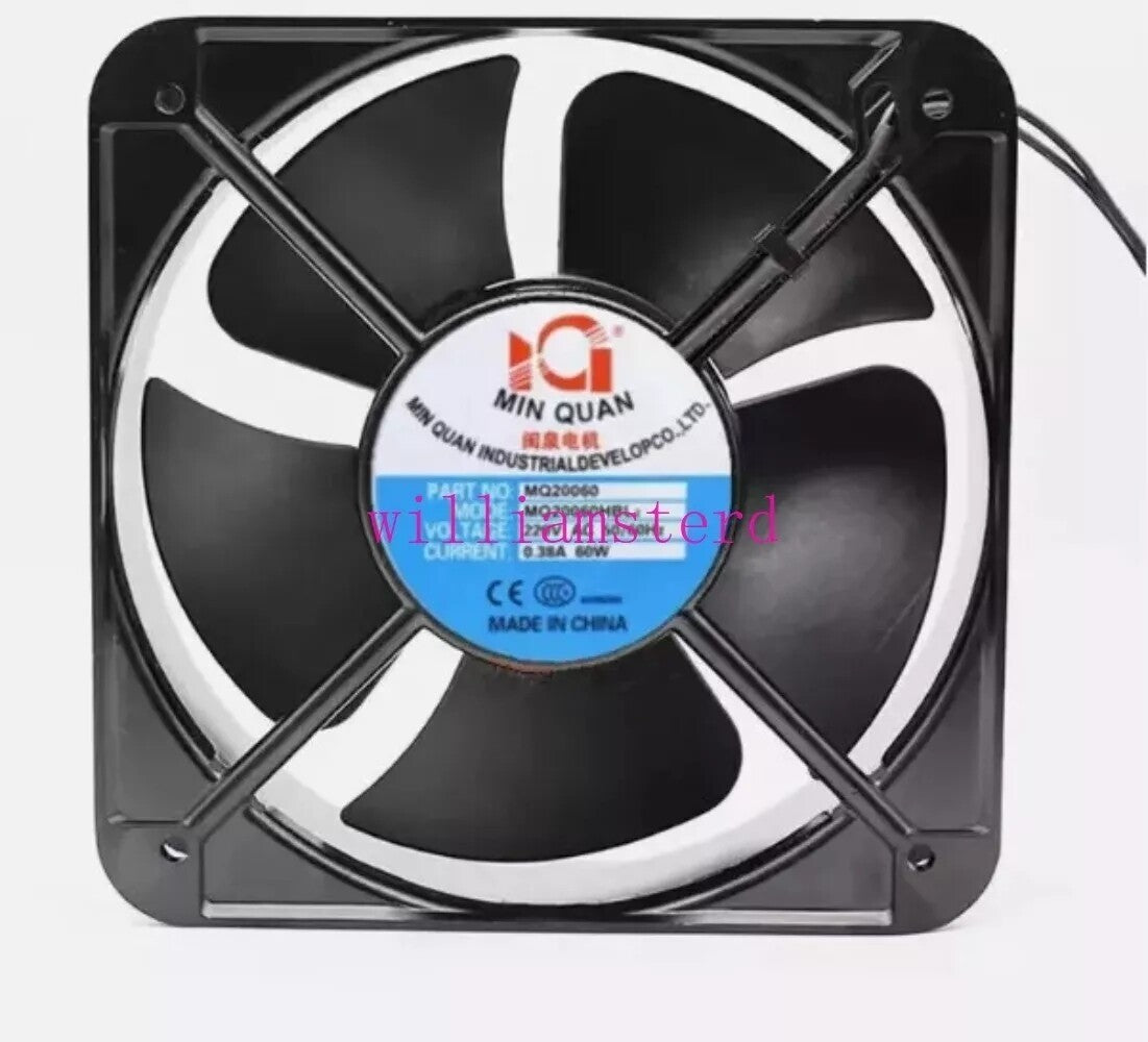 1 pcs MIN QUAN Fan MQ20060HBL2 AC 220V 20060 20CM 2 wire Aluminum frame fan