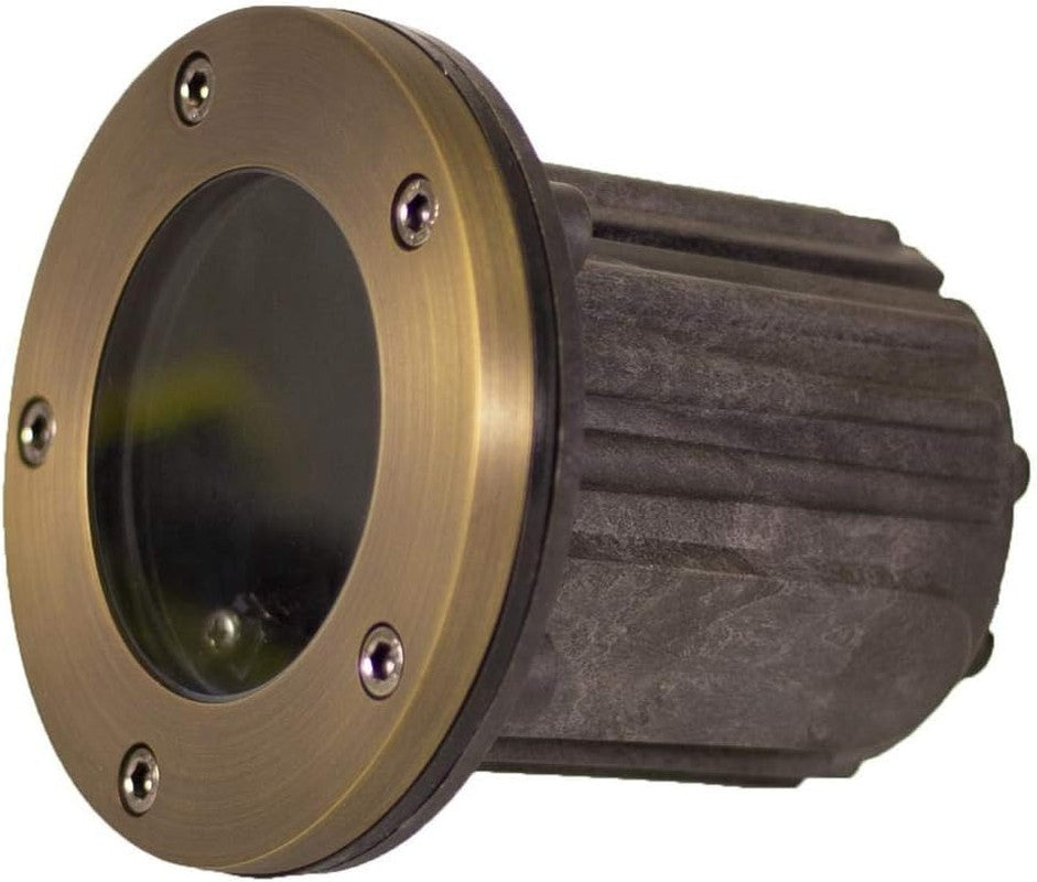 12V Brass In-Ground Well Light - 5W MR16 LED, Open Top, Low Voltage
