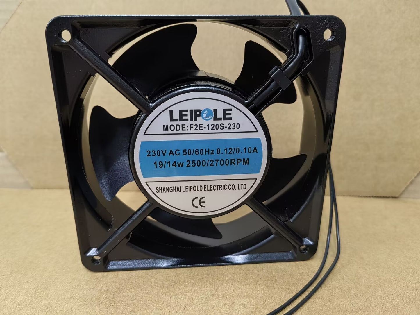 1 PCS LEIPOLE Fan F2E-120S-230 12038 12cm 2 wire Electric cabinet fan Aluminum