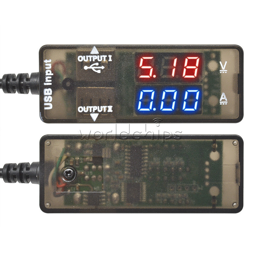 4pcs Red+Blue 0.28″ LED USB Charge Doctor Voltage Current Power Meter Tester