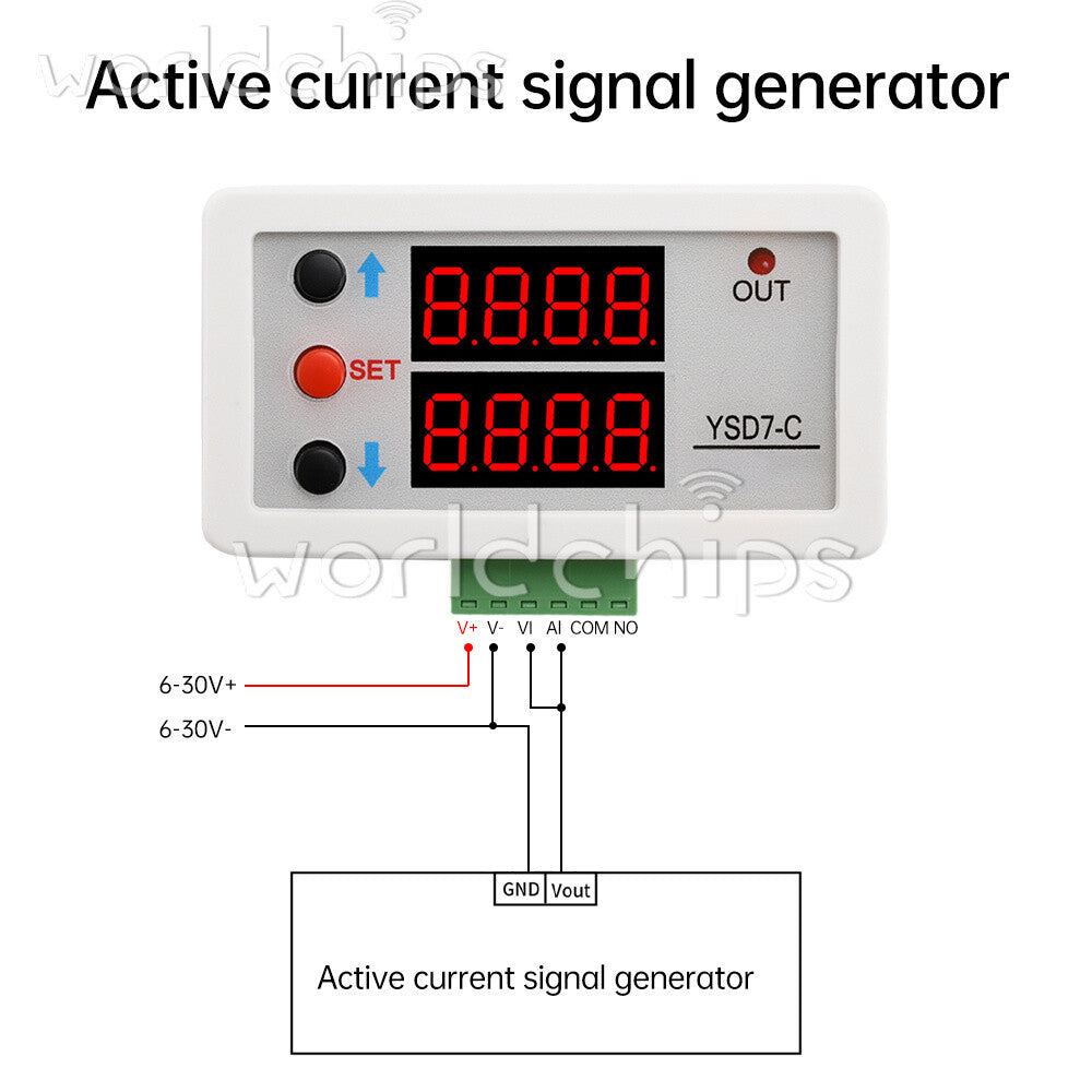 DC0-10V 0-20mA Voltage Current Signal LCD Digital Meter Analog Input Embedded