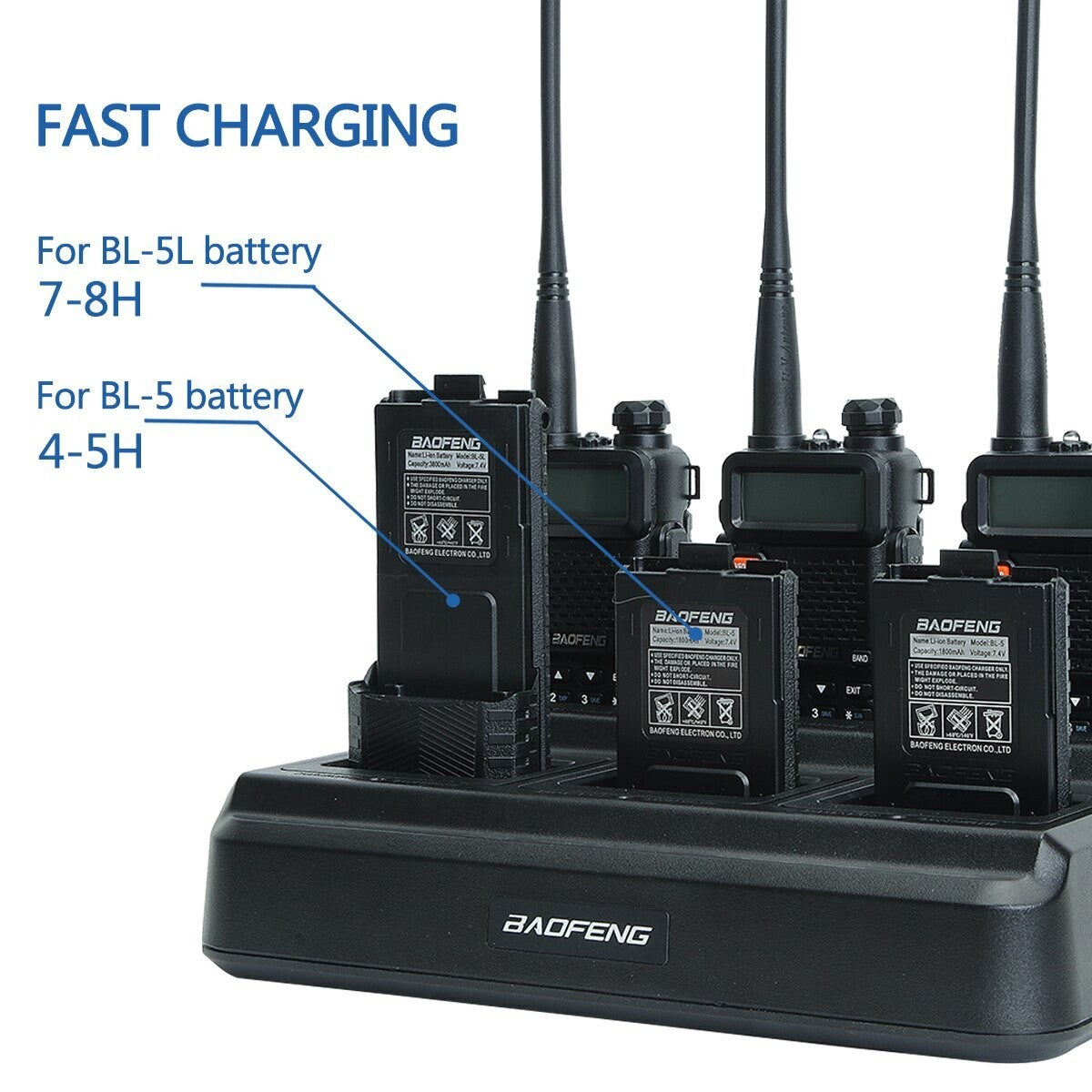 Baofeng Six Way Multi Unit Charger Two Way Radio Charger Station for BF UV-5R